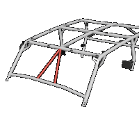 Cage Option: Front Intrusion Bars Hi-Brow Polaris General (4-Seat)