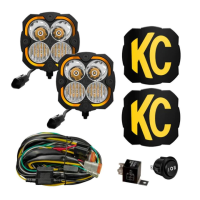 KC HiLiTES - FLEX ERAA(R) 4 - 2-Light System - 80W Combo Beam