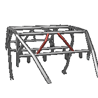 TF190201.RWIB &verbar;  Cage Option: Rear Intrusion Bars&comma; 24+ RZR XP 4 Seat