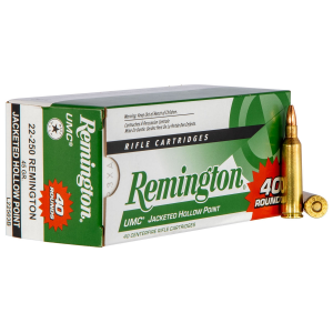 REMINGTON Umc 45 Gr Jacketed Hollow Point .25-250 Rem Ammo, 40/box - L22503b
