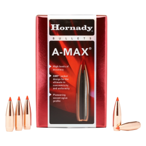 Hornady 30 Cal (.308) 168gr A-Max Bullets, 100 Count - 30502