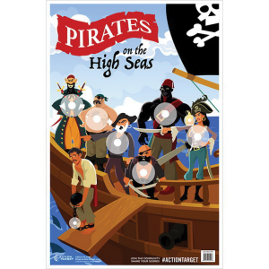 Action Target 23" x 35" Pirates/Sailor High Seas Target, Multi-Color, 100/box - GS-PIRATES-100