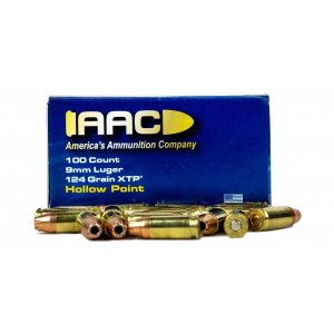  9mm 124 Grain XTP Hollow Point 100rd Box Ammo