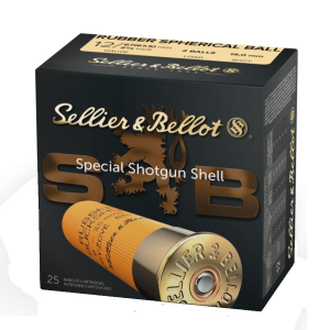 lier & Bellot 12ga 2 3/4 Rubber Ball Shotsell Ammunition 25rds SB12RBB Ammo