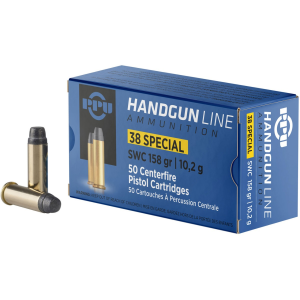 Prvi Partizan Handgun 158 gr SW .38 Spl Ammo, 50/box - PPH38SS