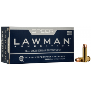 SPEER Lawman Training 158 Gr Total Metal Jacket .38 Spl +p Ammo, 50/box - 53750