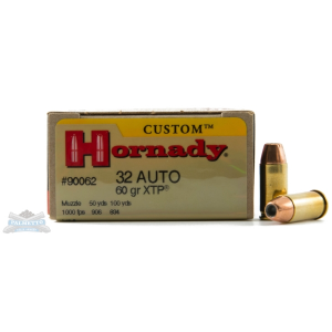 HORNADY .32 Auto/acp 60gr Xtp Custom Pistol Ammunition 25rds - 90062