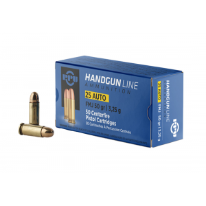 PRVI Partizan .25 Auto Fmj 50 Gr 50 Rounds Ammunition - Pph25