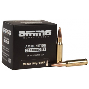AMMO Inc 308 Win AMMO 168 Grain Bthp 20rds - 308168bthp-a20 818778021246 516551304829