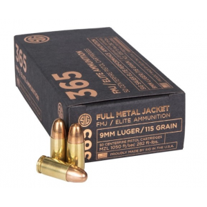  Sauer 365 Elite Ball 9mm 115 Grain FMJ 50rds Ammo