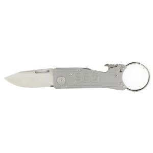 SOG Knives KeyTron 1.8" Clip Point Folding Knife, Silver - SOGKT1001CP