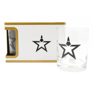 Lead Star Logo Premium 4 Piece Low Ball Glass Set