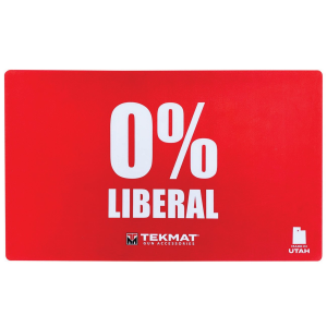 TekMat Zero Percent Liberal Door Mat, 42" W x 25" H x 0.125" T, Red - 42-LIBERAL