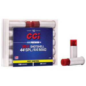 CCI BIG 4 110 gr Shotshell #4 Shot .44 Spl Ammo, 10/box - 3718CC