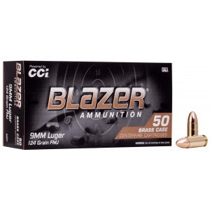 CCI Blazer Brass 9mm Ammo 124 Grain Fmj 50rds - 5201