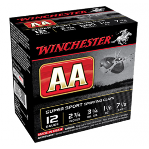 WINCHESTER 12ga 2.75" 1 1/8oz #7.5 Super Sport Sc Shotshell Ammunition - Aasc127