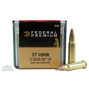 FEDERAL 17 Hmr 17gr Speer Tnt V-shok Ammuniton 50rds - P770