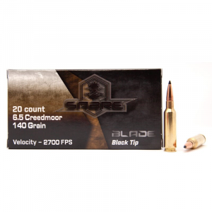  Sabre Blade Black Tip 6.5 Creedmoor 140 Grain 20rd Box Ammunition Ammo