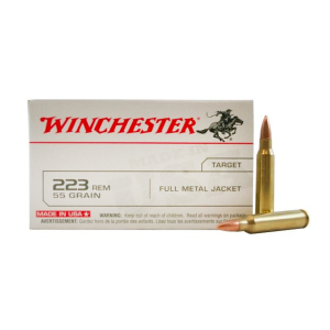 Winchester USA .223 Rem Ammo 55 Gr FMJ, 20rds - USA223R1KY