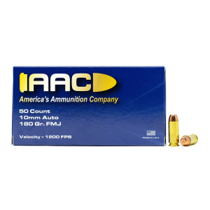  10mm Auto 180 Grain FMJ 50rd Box Ammo