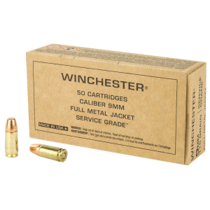 chester Service Grade 9mm 115 Grain FMJ 50rds Ammo