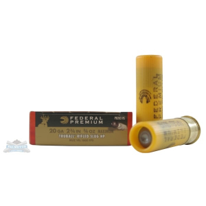 FEDERAL Vital-shok Truball 20ga 2 3/4" Rifled Slug Ammunition 5rd Box - Pb203rs