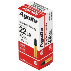AGUILA .22 Long Rifle, Standard Velocity, Lead Solid Point, 40 Grains-1b222332