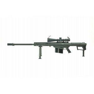 BARRETT M107a1 50bmg International Military Contract Overrun 10rd Rifle W/ Leupold Mark 5 Hd Scope, Black Cerakote - Bar19600