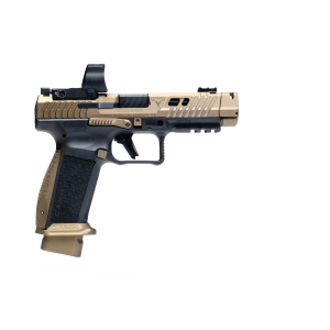 Canik TTI Combat 9mm 4.6" 18rd Pistol w/MeCanik MO3, Bronze / Black - HG7854-N