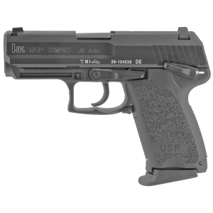 HK USP45C .45 ACP Pistol, 3.78" Barrel, 3 Dot Sights, Black - 81000343