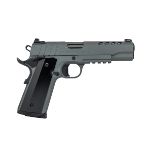 Tisas Night Stalker 5" 9rd 9mm Pistol, Platinum Gray- 10100538
