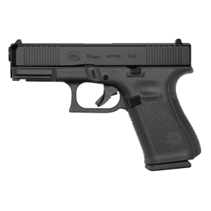 Glock 19 Gen 5 FS 10 Round 9mm Pistol, Black - PA195S201