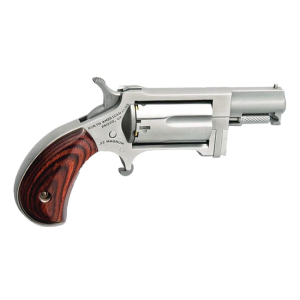 North American Arms Sidewinder 22 Magnum 5rd Single Action Revolver, Stainless W/Wood Grips - NAA-SW
