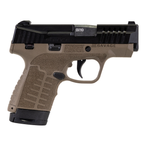 Savage Stance 9mm Pistol, 3.2" Barrel, 3 Dot Sights, Flat Dark Earth, Black - 67004