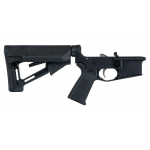 PSA Ar-15 Moe Str Lower Receiver With Two-stage Nickel Boron Trigger, Black - No Magazine