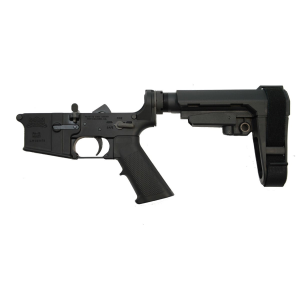 PSA Ar-15 Classic Lower With Sb Tactical Adjustable Brace, Black