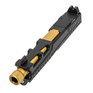 PSA Dagger Complete SW5 RMR Slide Assembly With TiN Threaded Barrel, Black