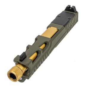 PSA Dagger Complete SW5 RMR Slide Assembly With TiN Threaded Barrel, Sniper Green