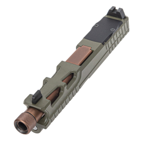 PSA Dagger Complete SW5 RMR Slide Assembly W/ Copper Threaded Barrel, Sniper Green