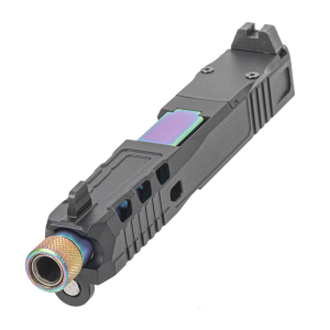 PSA Dagger Complete SWRV2 RMR Slide Assembly With Chameleon Threaded Barrel, Black