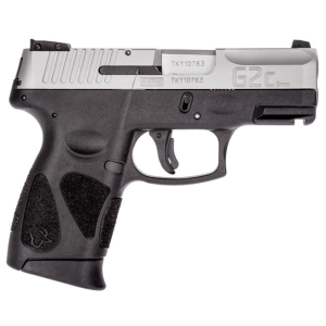 TAURUS G2c 9mm Pistol, Black & Stainless Steel - 1-g2c939-12