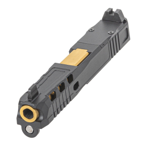 PSA Dagger Complete SWRV2 RMR Slide Assembly With TiN Non-Threaded Barrel, Black