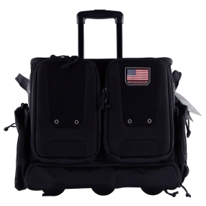G Outdoors Tactical Rolling Range Bag, Teflon Coated Black - T2112ROBB