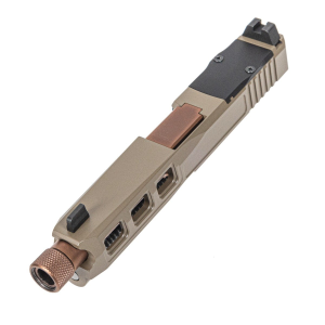 PSA Dagger Complete SW3 RMR Slide Assembly W/ Copper Threaded Barrel, Flat Dark Earth
