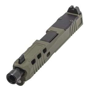 PSA Dagger Complete SWRV2 RMR Slide Assembly With Threaded Barrel, Sniper Green