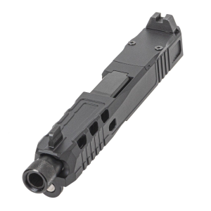 PSA Dagger Complete SWRV2 RMR Slide Assembly With Threaded Barrel, Black