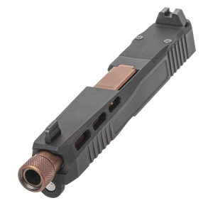 PSA Dagger Complete SW4 RMR Cut Slide Assembly With Copper Threaded Barrel, Black