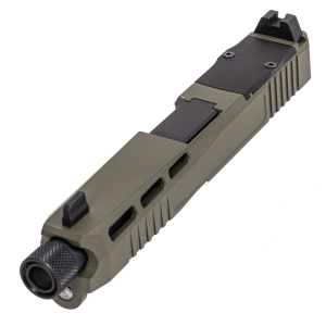 PSA Dagger Complete SW4 RMR Slide Assembly With Threaded Barrel, Sniper Green