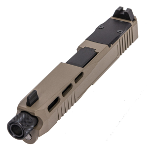 PSA Dagger Complete SW4 RMR Slide Assembly With Threaded Barrel, FDE