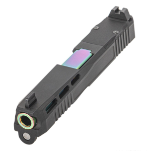 PSA Dagger Complete SW4 RMR Cut Slide Assembly With Chameleon Non Threaded Barrel, Black